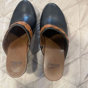 Dansko Black and Brown women's clogs